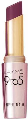 Lakmé 9 to 5 Primer and Matte Lip Color, Garnet Punch, 3.6g