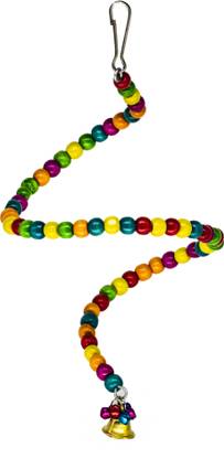 GREENBIRDS Colorful Spiral Wooden Chewable Perch For Birds Wooden Chew Toy For Bird