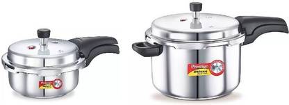 Prestige DUX ALFA 2 L, 5.5 L Outer Lid Induction Bottom Pressure Cooker
