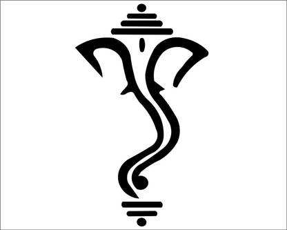 Jagvii 25 cm Ganesh clip art Self Adhesive Sticker