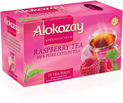 Alokozay Premium Tea, Rasberry Tea, 25 Tea Bags - 50g Raspberry Instant Tea Bags Box