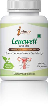 inlazer Leucorrhoea For female White Discharge 100% Natural 60 Capsule 500mg