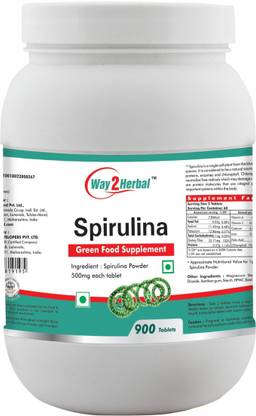Way2Herbal Spirulina - 900 Tablets Value Pack