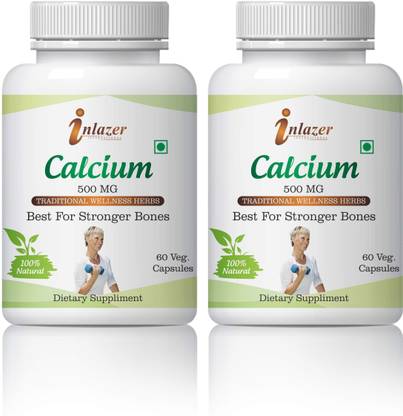 inlazer Calcium Best Bone Strength Supplement 100% Natural 120 Capsule