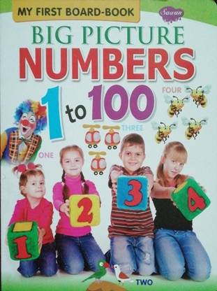 Numbers board book in big size with clear pictures for kids to learn numbers and counting very quickly and effectively with big size pictures of daily life objects
