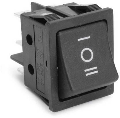 Divyanshi Forward/Reverse Switch for Ride on Electric Bikes and Cars (Black) 16 A Three Way Electrical Switch