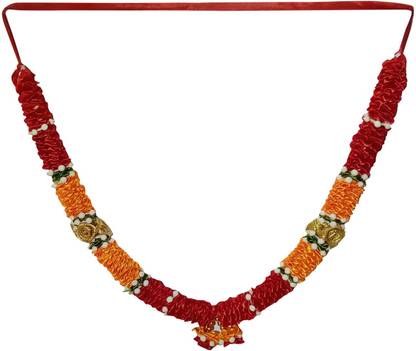 Skystar God in temple mala Home&Temple decoration satin ribbon artificial flowers(1.6ft) Garland