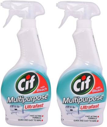 Cif Ultrafast Multi Purpose and Bleach Spray Pack Of 2 900ml Kitchen Cleaner