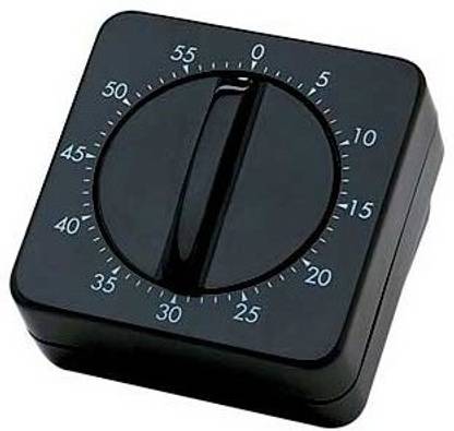 mLabs Kitchen 60 Minutes Manual Timer Reminder (White, 6 x 6 x 3.5 cm) Analog Kitchen Timer