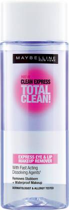 MAYBELLINE NEW YORK Clean Express Total Clean Eye&Lip Make Up Remover Makeup Remover