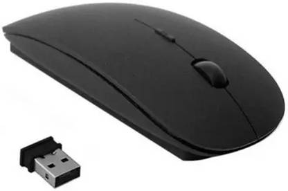 Wanzhow World Wireless Ultra Slim Black Mouse for Laptop, Desktop and Smart TV Wireless Mouse for Laptops, 2.4Ghz Portable Slim Optical Mouse, 3-Level Adjustable DPI Compatible for Computer, Wireless Mouse for Desktop Wireless Optical  Gaming Mouse