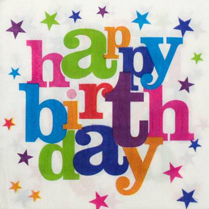 The Tissue Store Happy Birthday Paper Napkin Tissue Party Tissue Multicolor Paper Napkins