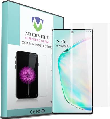 MOBIVIILE Edge To Edge Tempered Glass for 3D Curved Fingerprint Scan Compatible Samsung Galaxy Note 10