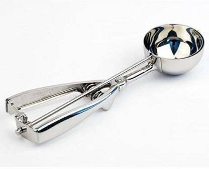 cosmolight Easy Handheld Multi Use Ice Cream Serving Scooper with Trigger Stainless Steel Ice-cream Spoon