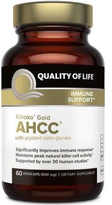 Quality of Life Gold AHCC 500 MG 60 Vitamins Capsule