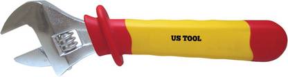 US TOOL UST-V208 VDE 1000V Insulated 8" Adjustable Wrench Single Sided Open End Wrench