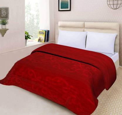 Dtex Floral Double Mink Blanket for  Heavy Winter
