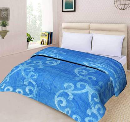 Mahadev Handicrafts Self Design Double Mink Blanket for  Heavy Winter