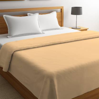 STELLAR HOME Solid Double Fleece Blanket for AC Room