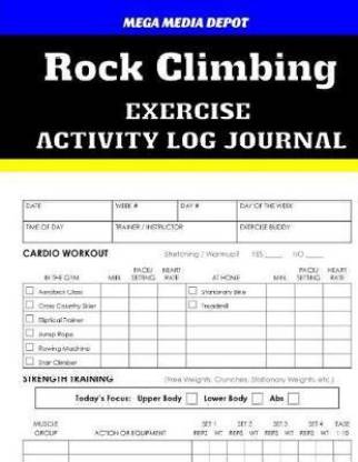 Rock Climbing Exercise Activity Log Journal