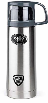 cello Instyle Stainless Steel Insulated Flask, 500 ml, Silver 500 ml Flask