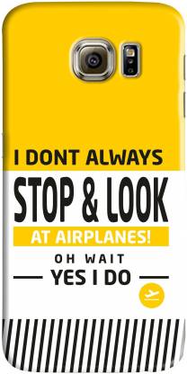 whats your kick Back Cover for Stop & Look at Airplanes For Samsung Galaxy S6