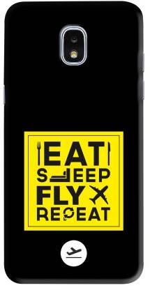 whats your kick Back Cover for Eat Sleep Fly Repeat For Samsung Galaxy J3 (2017)