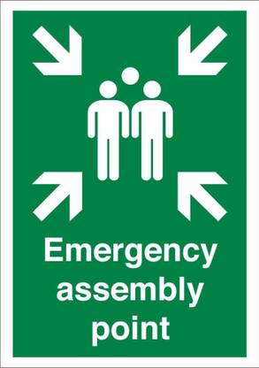 aqua safe Emergency Assembly Point Emergency Sign
