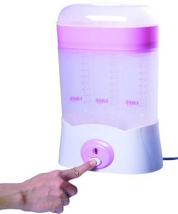 FARLIN Automatic Steam Sterilizer 3 Bottles (Pink) - 3 Slots