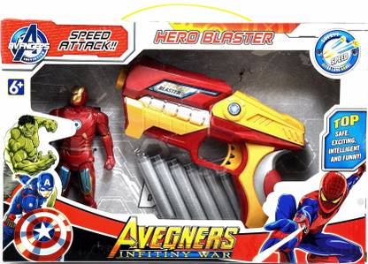 Senra Iron Man Gun With Soft Bullets Guns & Darts
