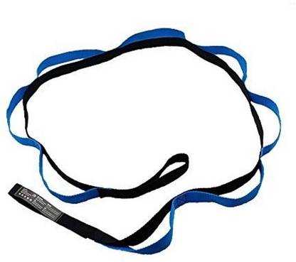 HARHIM Strap Band With 10 Loops For Therapy, Fitness, Pilates Exercises, Yoga Nylon Yoga Strap