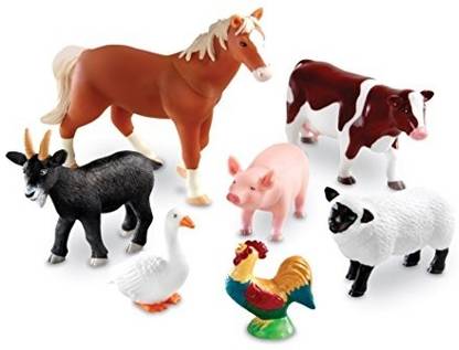 LEARNING RESOURCES Jumbo Farm Animals Set, 7 Pieces