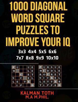1000 Diagonal Word Square Puzzles to Improve Your IQ