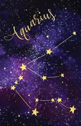 Journal Notebook Zodiac Sign Aquarius Constellation