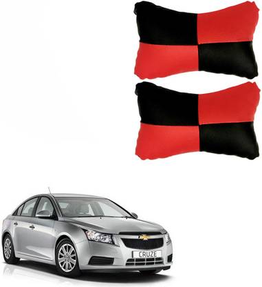 KANDID Black, Red Leatherite Car Pillow Cushion for Chevrolet
