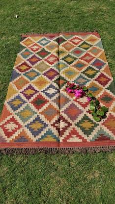 Floor And Fabric Multicolor Jute Area Rug