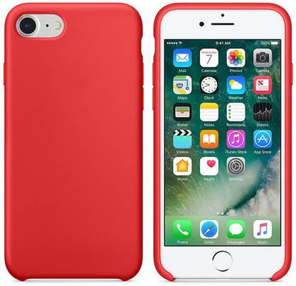 AM7 Back Cover for Iphone 6 Plus Red Slicon Case, Soft Silicone Full Protection Back Cover for-IPHONE 6 / 6S