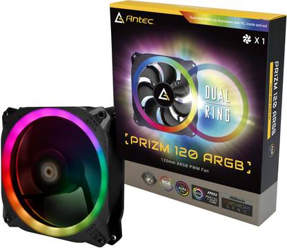 Antec Prizm 120 ARGB 120mm Addressable RGB Case Fan Cooler