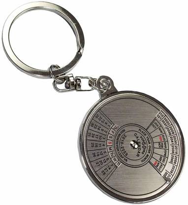OFIXO Compass Date everlasting with Calendar up-to 50 Years Keychain Key Chain