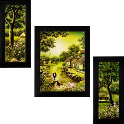 Indianara Village 1818 Digital Reprint 16 inch x 12 inch Painting