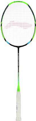 LI-NING G-Force 8200 (String Tension Up to 35 LBS) Black, Green Strung Badminton Racquet