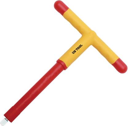US TOOL UST-V352, VDE 1000V Insulated 3/8" Drive T Handle 200mm| Socket Set