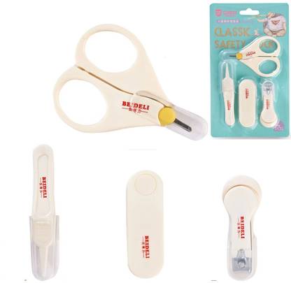 LALA LIFE Baby Nail Clippers Complete 4 Piece Grooming Kit for Any Child Age Includes Nail Clipper, Scissor, Filer and Nasal Tweezer, Newborn or Infant Manicure Set