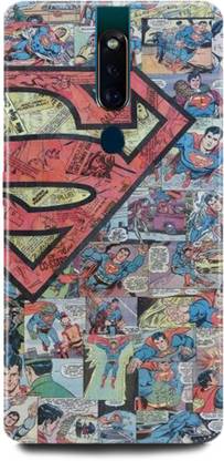 Entio Back Cover for Oppo F11 Pro/CPH2723 SUPER MAN PRINTED