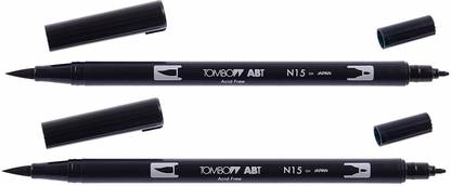 Tombow Dual Brush & Fine Tip Water Based Pen ABT-N15 Calligraphy