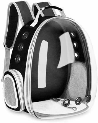 PETS EMPIRE Pet Transparent Cat Carrier Backpack Puppy Kitty Breathable Carriers for Travel (Black) Multicolor Backpack Pet Carrier