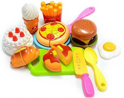 Riz Zoawd Realistic Sliceable Fast Food Pizza Lunch Play Set