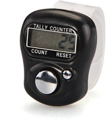 Wonder World ® Durable Digital Tally Counter Finger Ring Electronic Row Counter Clicker Timer LCD Click Number Digital Tally Counter