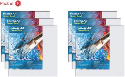Eascan Art 12" x 18" Cotton Medium Grain Board Canvas (Set of 6)