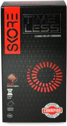 SKORE Time Less Climax Delay Condoms , Set of 10 Condom